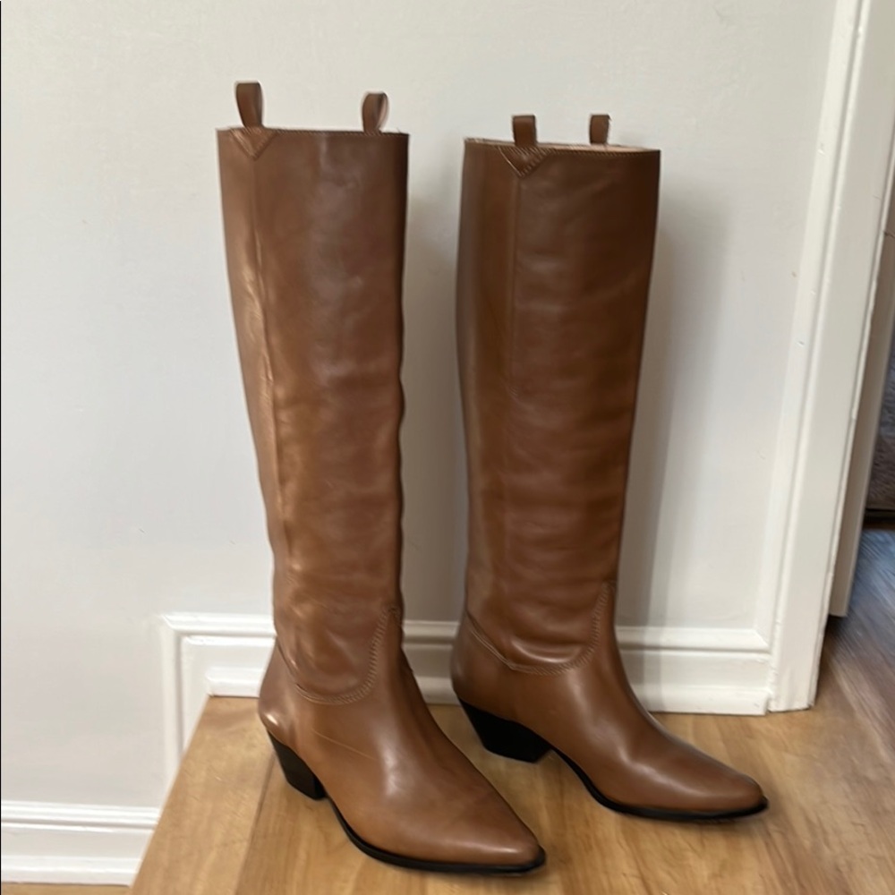 Schutz Brown Leather Knee-High Boots, 8.5, worn 2x